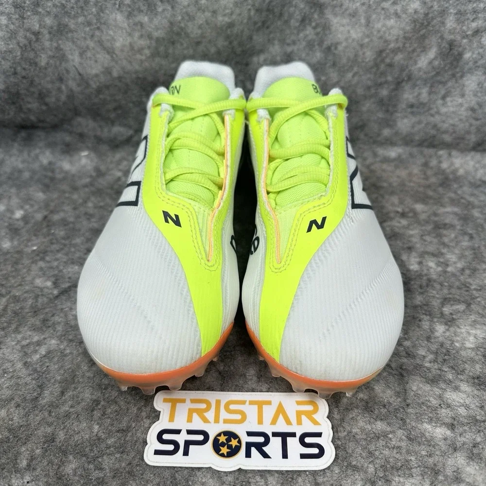New Balance Burn X4 Low Lacrosse Cleats Mens Size 6 White Green Orange LAX
